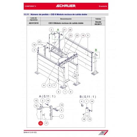 TORNILLO CON TUERCA M8x20 ACERO INOX. A2 DIN 603