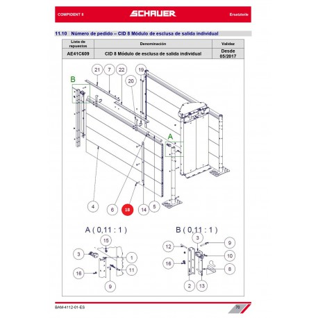 TORNILLO CON TUERCA M10x60 ACERO INOX. A2 DIN 603