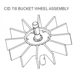 CID 7/8 Rueda dosificadora de PVC ensamblada
