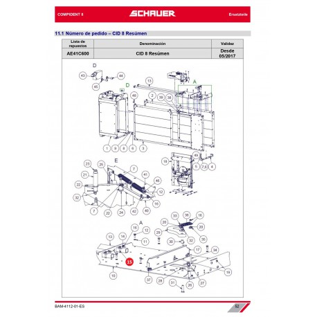 TORNILLO CON TUERCA M8x50 ACERO INOX. A2 DIN 603