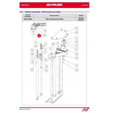 TOPE DE GOMA Ø 50/40 M10x27 ROSCAS CILÍNDR. INT.
